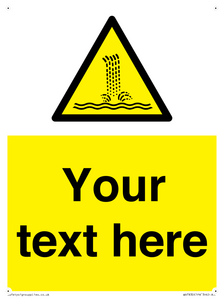 Custom warning artificial waterfall